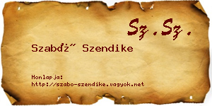 Szabó Szendike névjegykártya